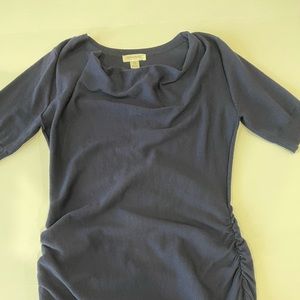 Motherhood maternity tunic size M rushed on sides, cowl neck, elbow sleeves